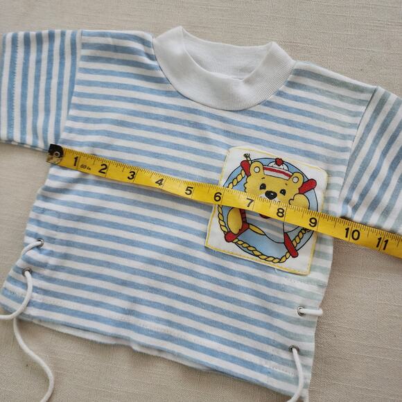 Vintage Sailor Bear Striped Shirt 12 months - Picture 5 of 8